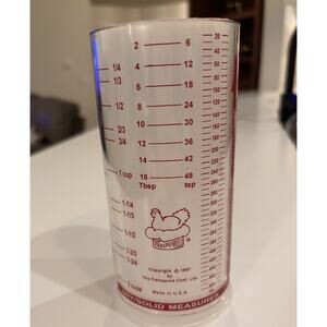 VTG Pampered Chef Measure All 2 Cup Wet/Dry Push Up Measuring Cup #2225